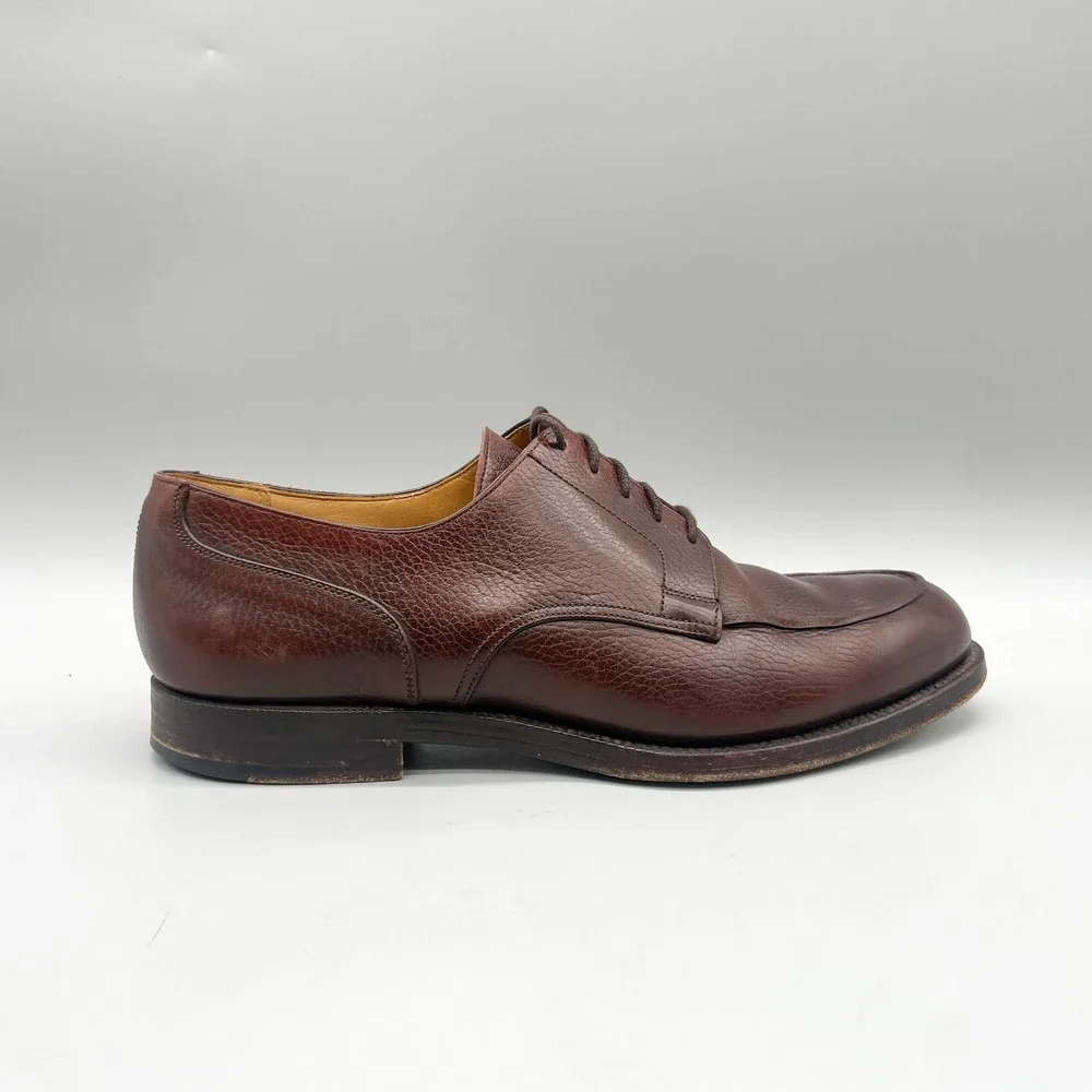 Brooks Brothers Peal & Co Mens 11D Alogonquin Split Toe Derby Shoes Brown Preppy
